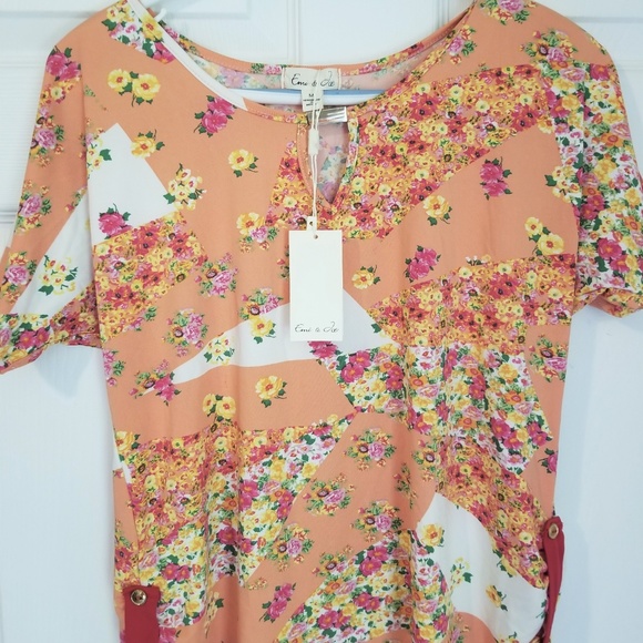 Emi & Joe Knit Top NWT Medium Peach - Picture 3 of 6